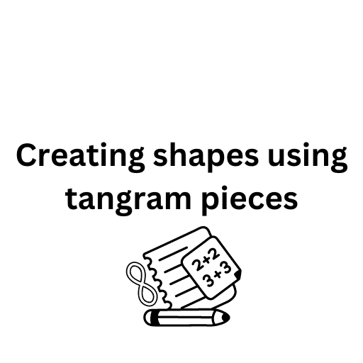 Creating shapes using tangram pieces